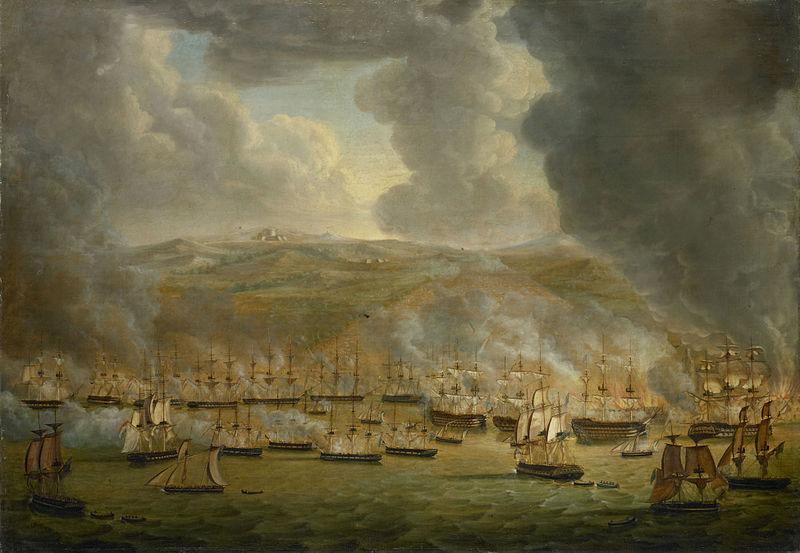 Gerardus Laurentius Keultjes The assault on Algiers by the allied Anglo-Dutch squadron oil painting image